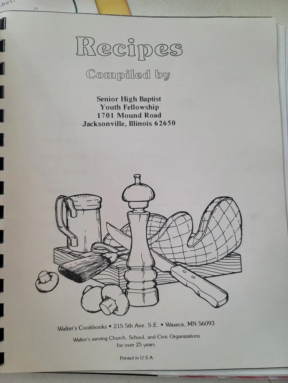 Vintage 1970s–2000 Illinois Community Cookbook Lot (9 Pcs)